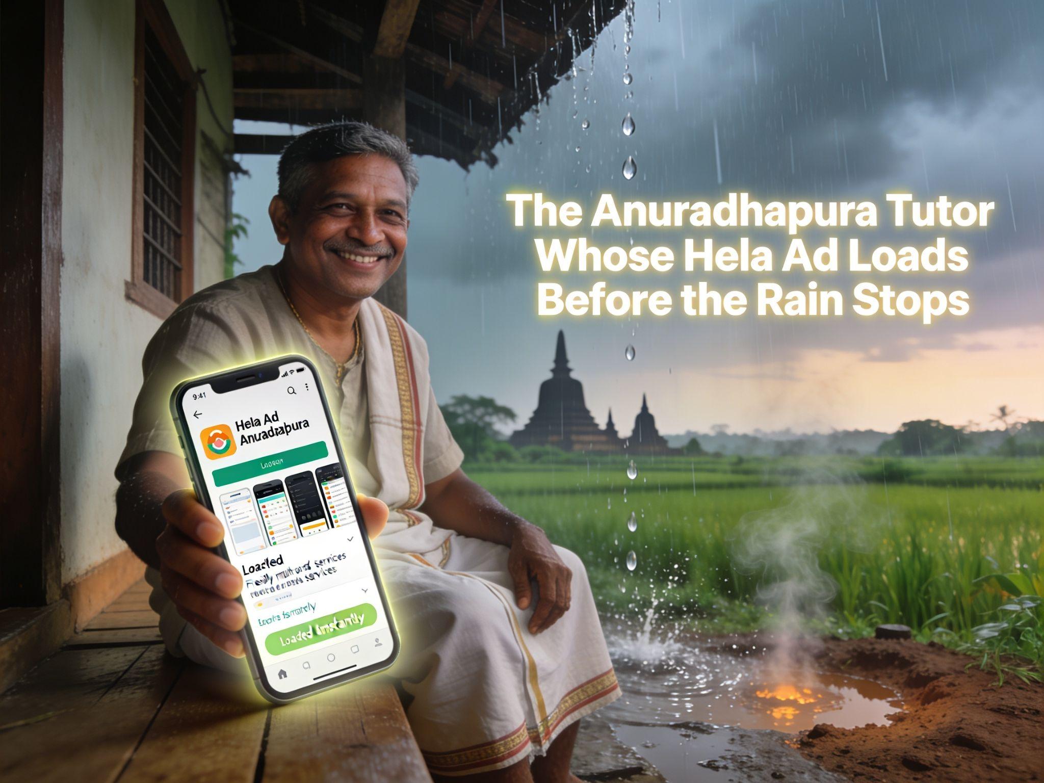 The Anuradhapura Tutor Whose Hela Ad Loads Before the Rain Stops