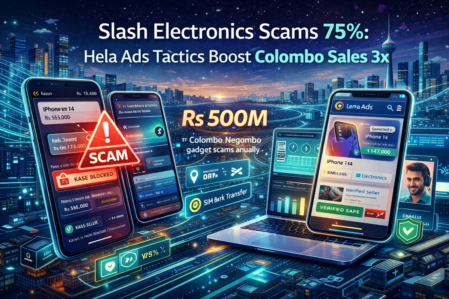 Slash Electronics Scams 75%: Hela Ads Tactics Boost Colombo Sales 3x