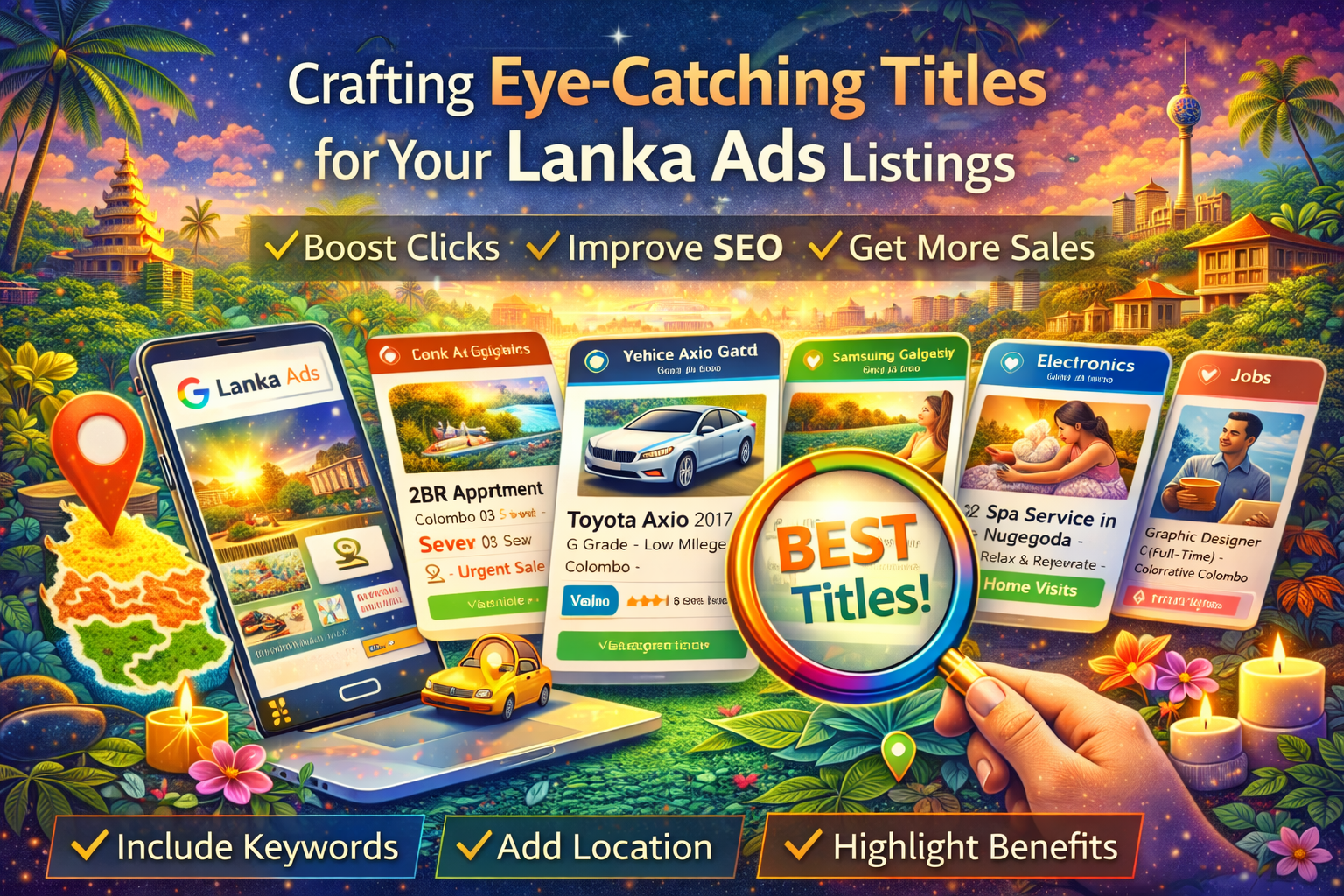 Crafting Eye-Catching Titles for Your Lanka Add Listings