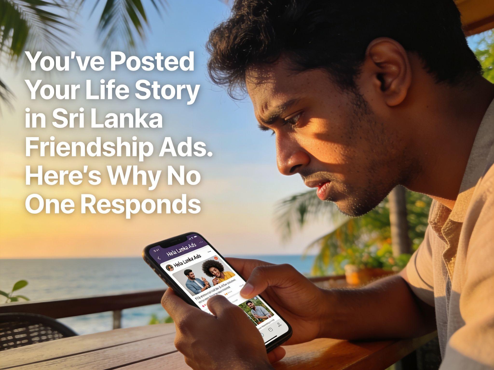 You've Posted Your Life Story in Sri Lanka Friendship Ads. Here's Why No One Responds