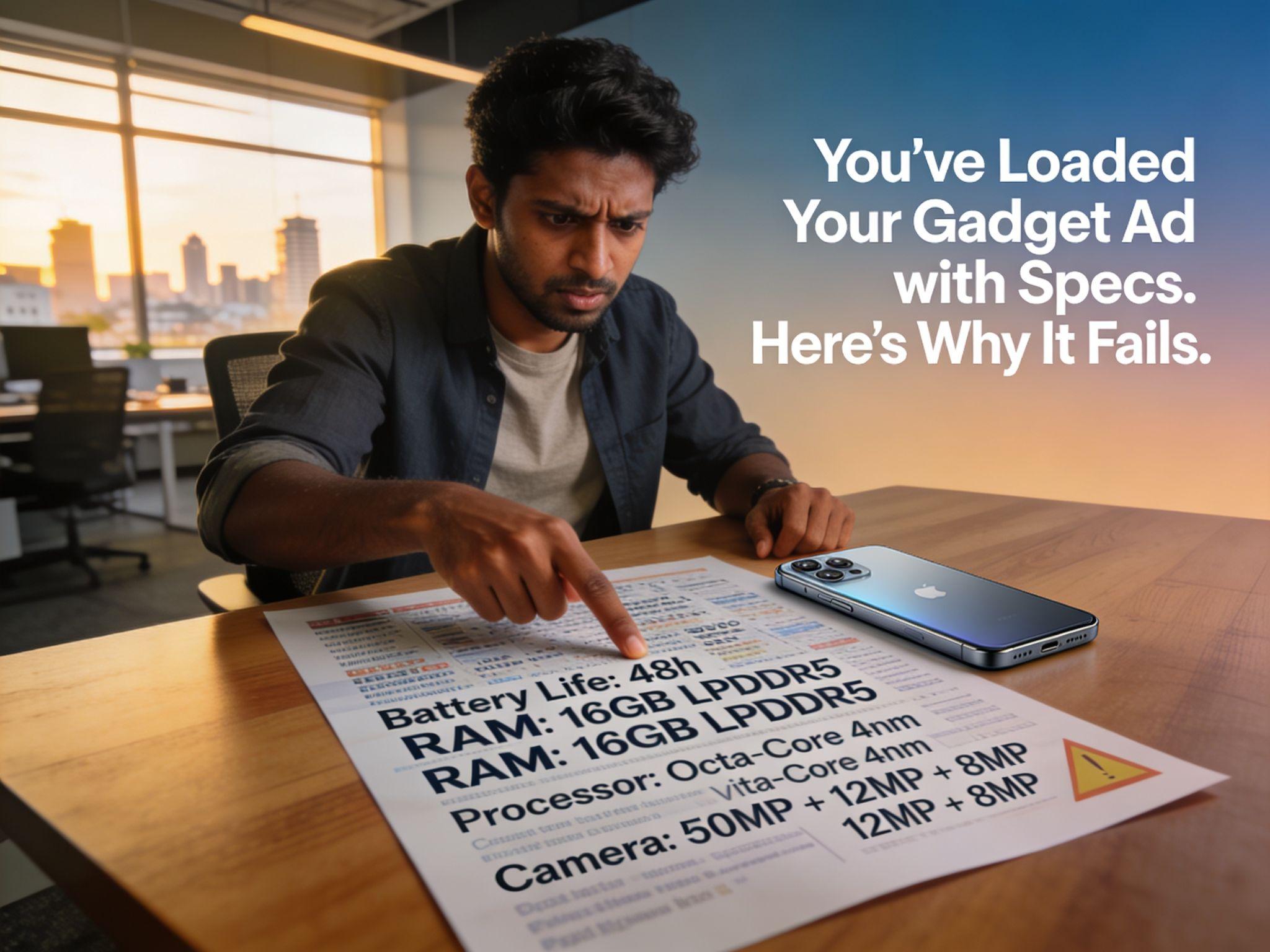 You've Loaded Your Gadget Ad with Specs. Here's Why It Fails.