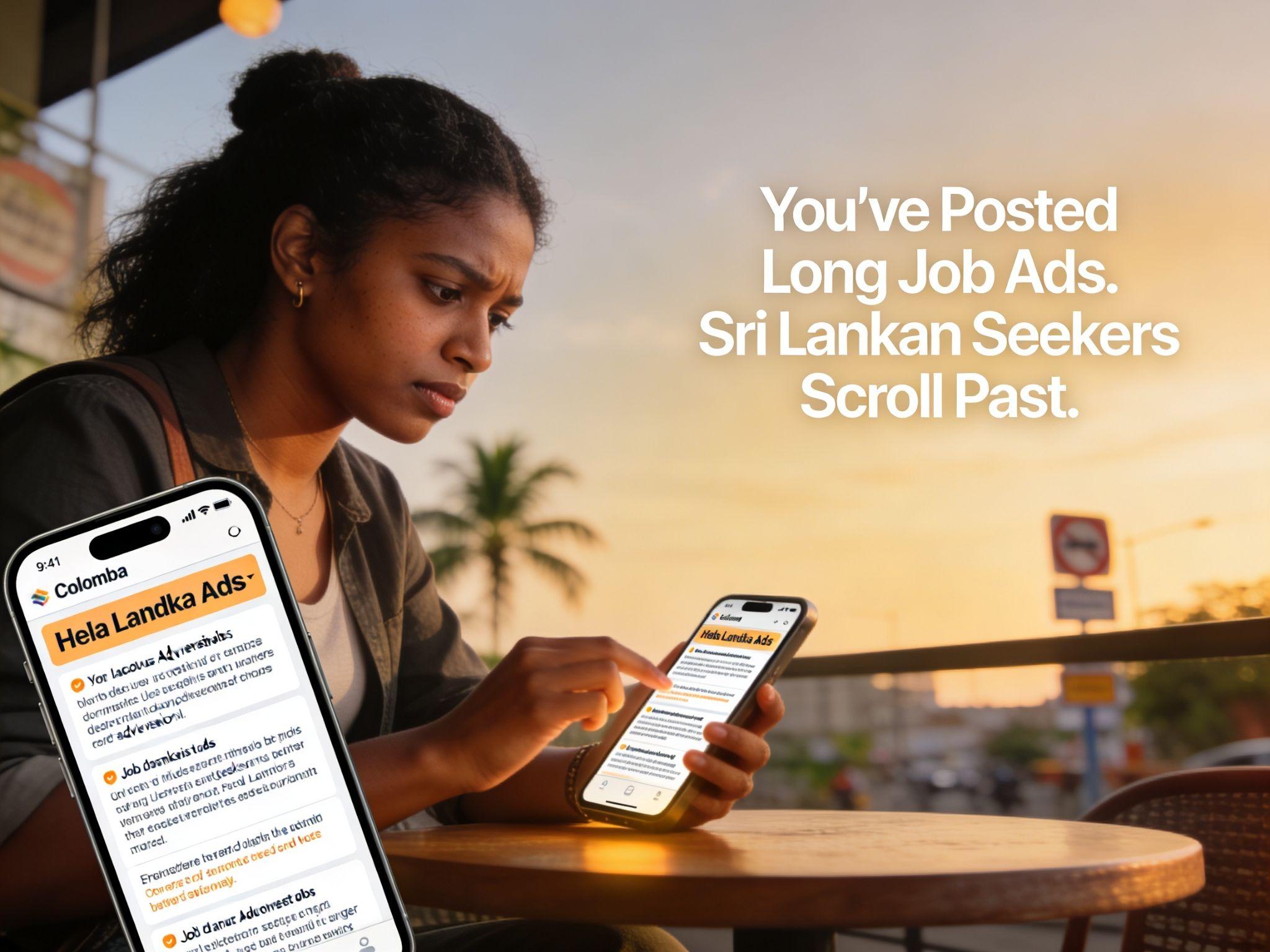 You've Posted Long Job Ads. Sri Lankan Seekers Scroll Past.