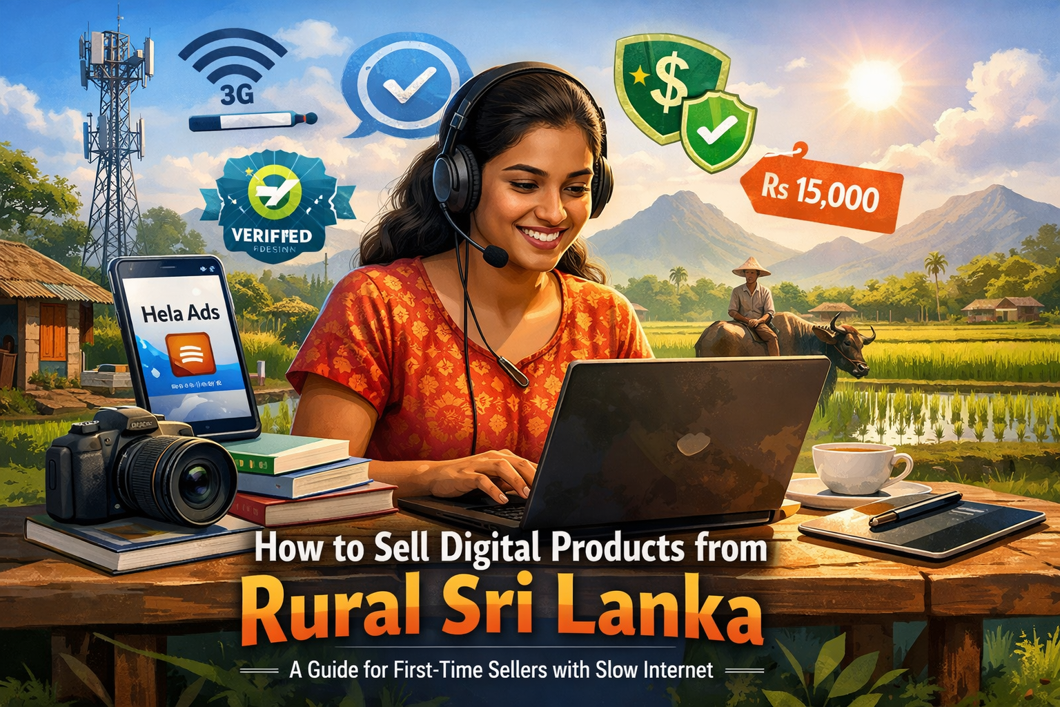 How to Sell Digital Products from Rural Sri Lanka On Hela Lanka Ads