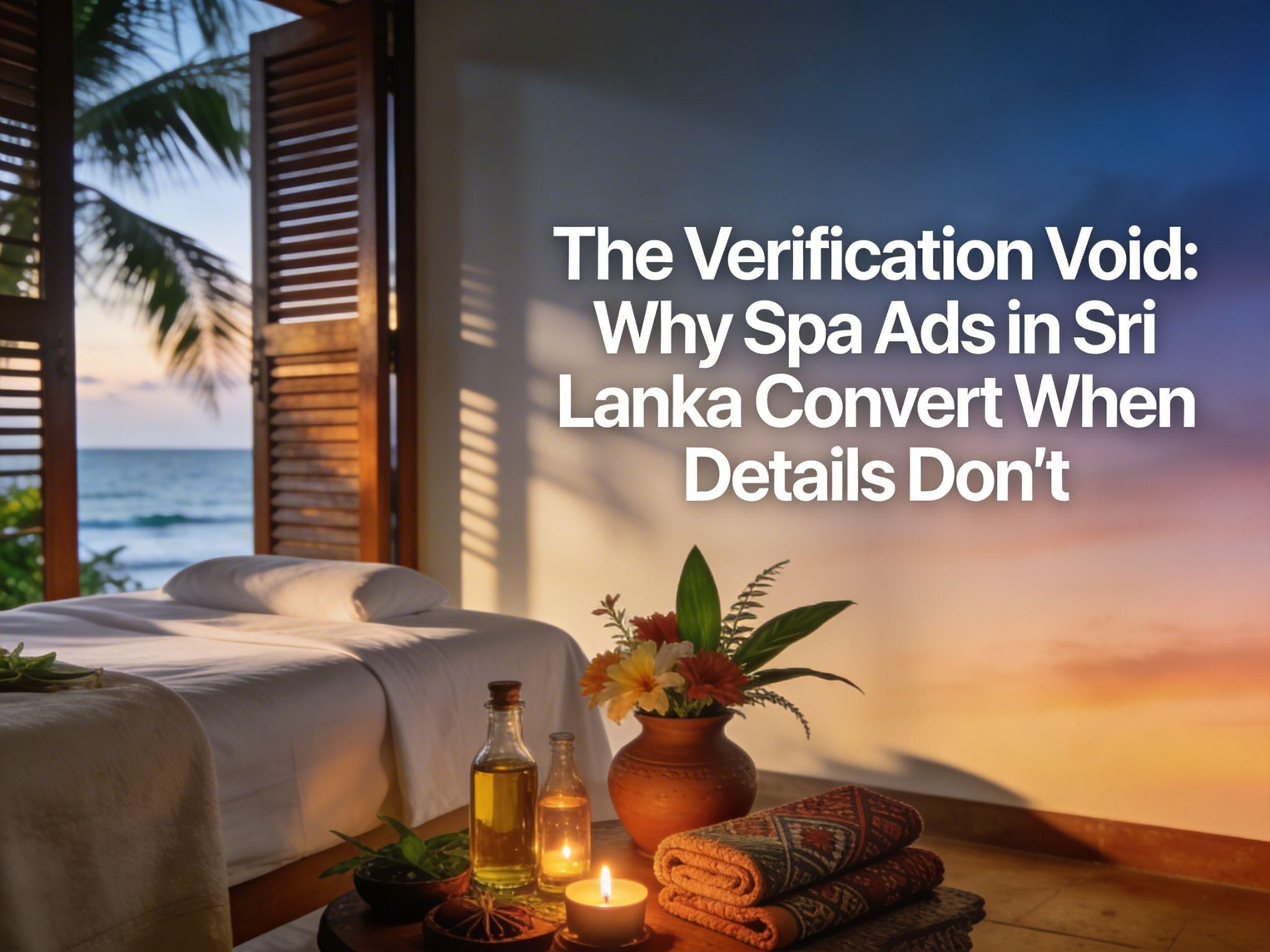 The Verification Void: Why Spa Ads in Sri Lanka Convert When Details Don't